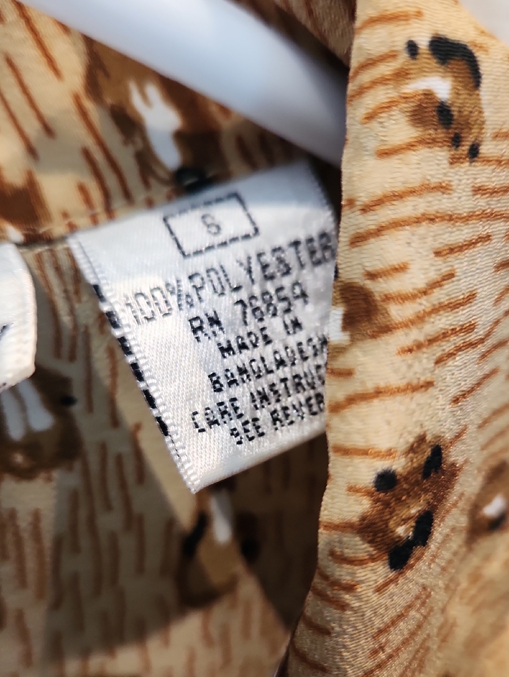 NWT Marla Kim Sleeveless Button-Front Giraffe Print Tunic in Brown Ombre Sz S - Picture 4 of 8